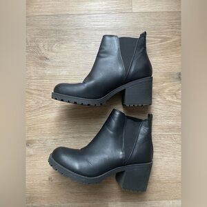 Black Leather Booties